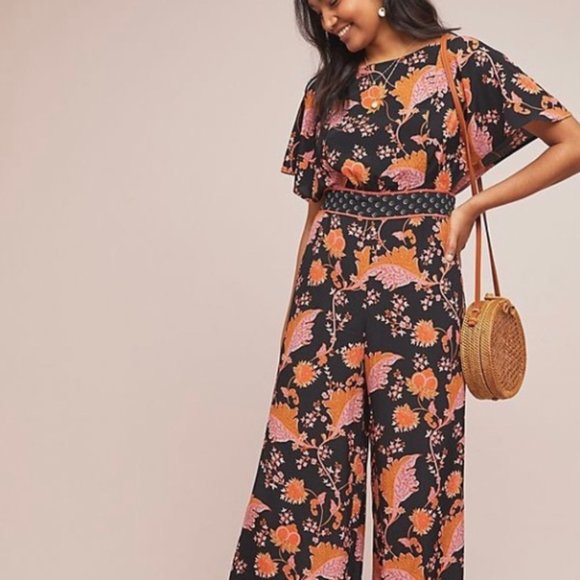 Anthropologie Pants - Anthro Maeve Botanical Print Jumpsuit